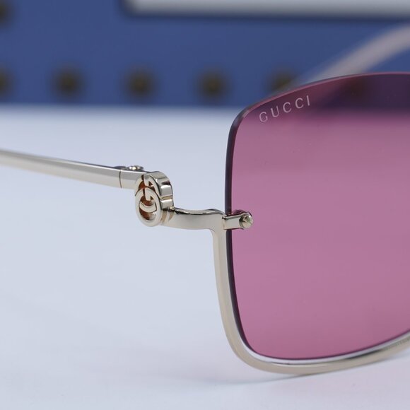 Gucci GG1279S 003 Square Sunglasses - Gold\Cyclamen - Picture 11 of 13